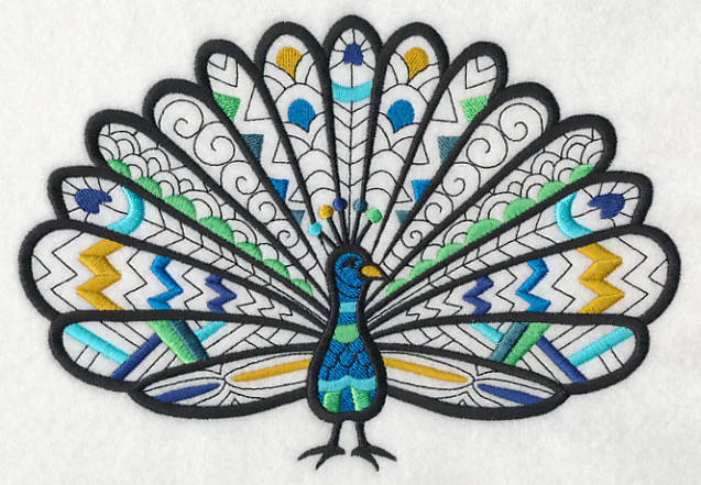 Safari Chic Peacock (Blackwork) - Image 2