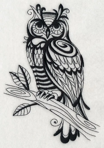 Sage Owl (Blackwork) - Image 2