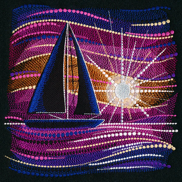 Sailing at Sunset Scene - Image 9