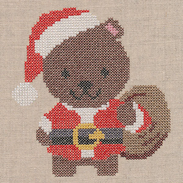 Santa Bear (Cross Stitch) - Image 3