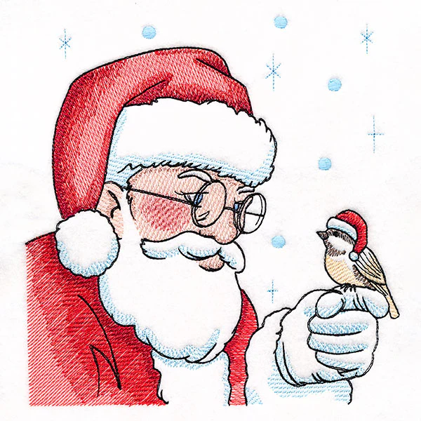 Santa & Chickadee in the Snow - Image 10