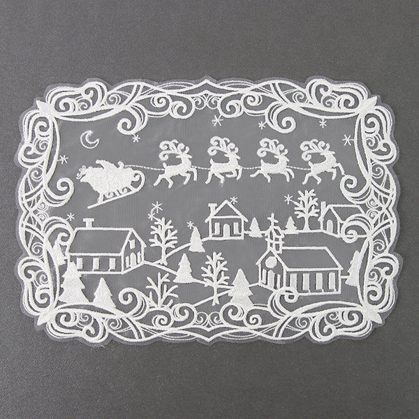 Santa's Flight Doily (Organza) - Image 3