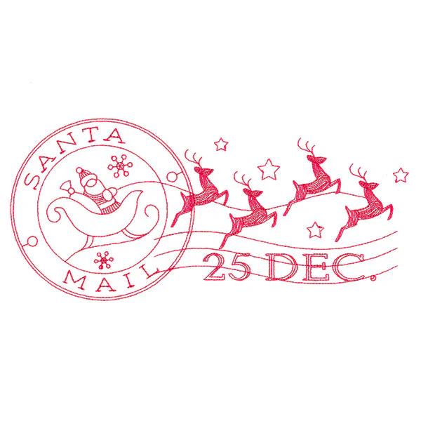 Santa's Flight Mail Stamp
