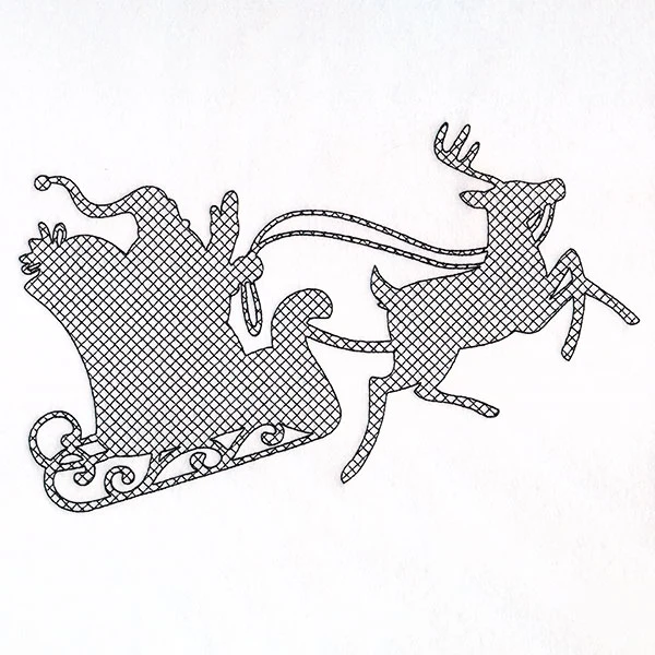Santa's Flight Silhouette (Trapunto) - Image 2