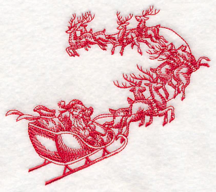 Santa's Flight Sketch - Image 3