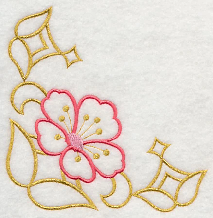 Sashiko Cherry Blossom Corner - Image 4