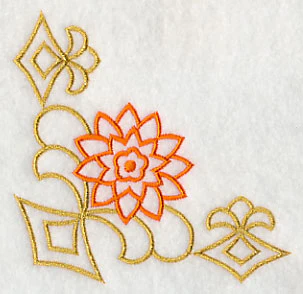 Sashiko Chrysanthemum Corner - Image 3
