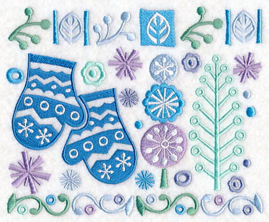 Scandinavian Mittens Panel - Image 2