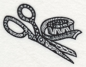 Scissors and Measuring Tape (Blackwork) - Image 3