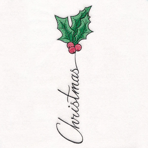 Scripted Christmas Holly & Berries - Image 4