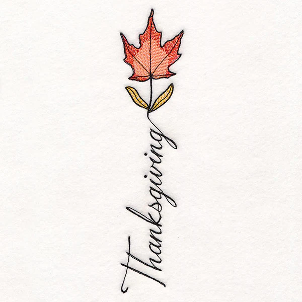 Scripted Thanksgiving Maple Leaf - Image 5