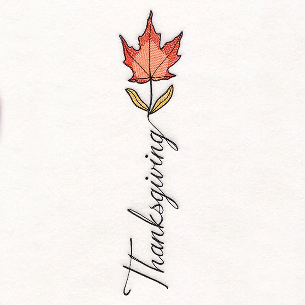 Scripted Thanksgiving Maple Leaf - Image 8