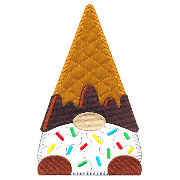 Scrumptious Ice Cream Gnome (Heirloom Applique) - Image 2