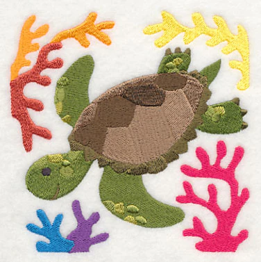 Sea Turtle and Coral - Image 4