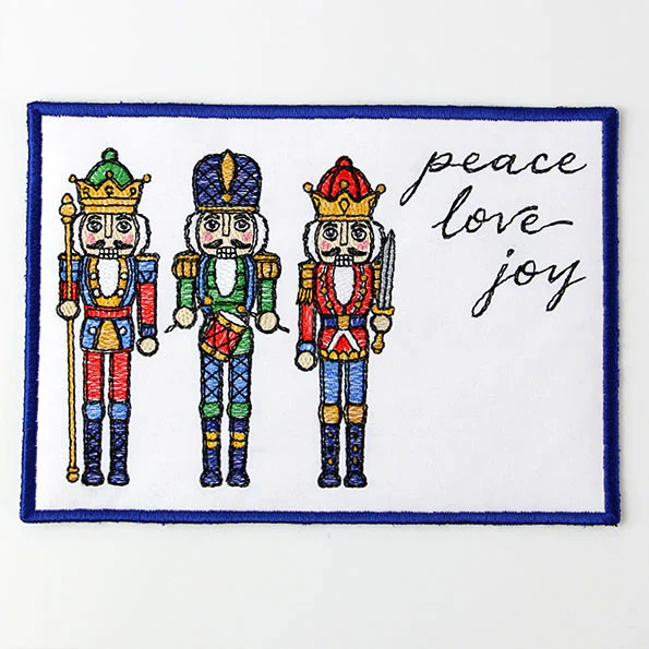 Season's Greetings Nutcracker Mug Rug (In-the-Hoop) - Image 5
