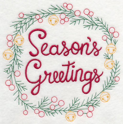 Season's Greetings Wreath - Image 2