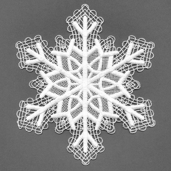 Serene Snowflake Lace Doily (Battenburg Lace) - Image 3