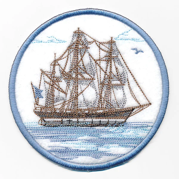 Setting Sail Clipper Ship Coaster (In-the-Hoop)