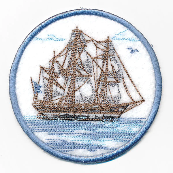 Setting Sail Clipper Ship Coaster (In-the-Hoop) - Image 3
