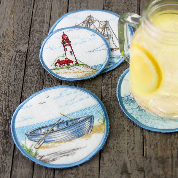 Setting Sail Clipper Ship Coaster (In-the-Hoop) - Image 6