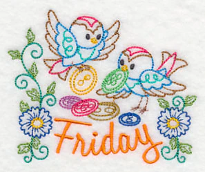 Sew Sweet Birdies on Friday (Vintage) - Image 2