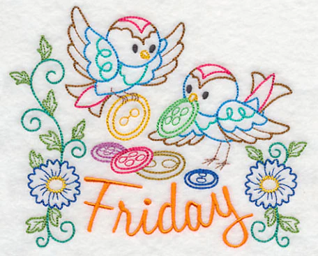 Sew Sweet Birdies on Friday (Vintage) - Image 3