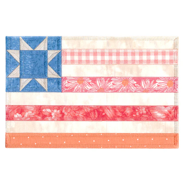 Shabby Chic American Flag (Heirloom Applique) - Image 2