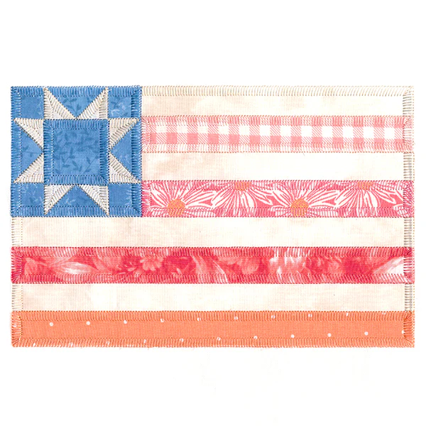 Shabby Chic American Flag (Heirloom Applique) - Image 3