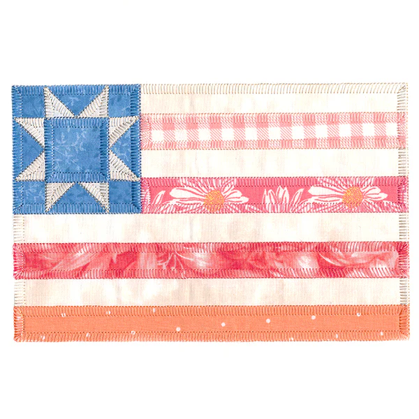 Shabby Chic American Flag (Heirloom Applique) - Image 5