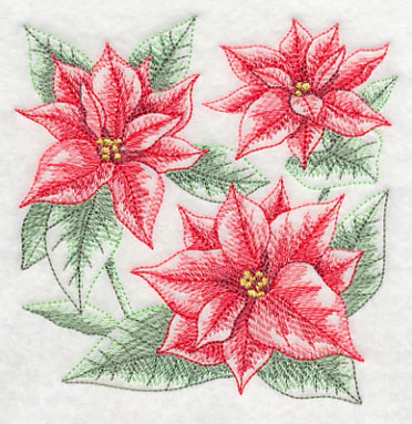 Silent Night Poinsettia Sketch - Image 4