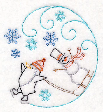 Skating Penguin Circle (Vintage) - Image 4