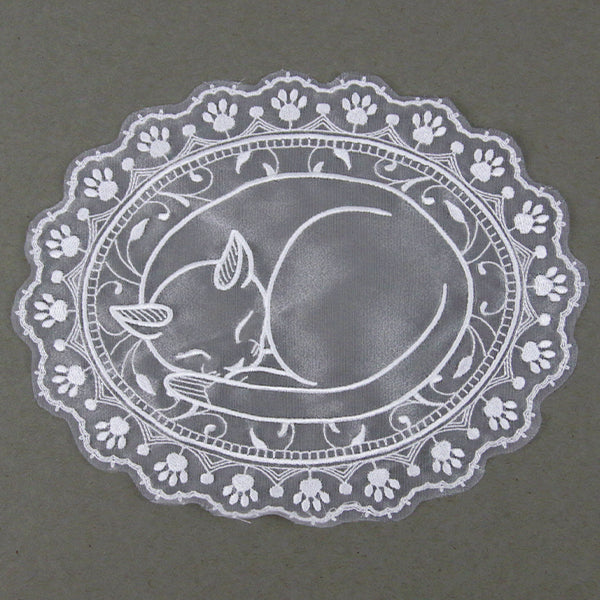 Sleepy Kitty Doily (Organza) - Image 6