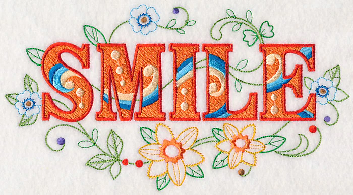 Smile with Vintage Flower Fade