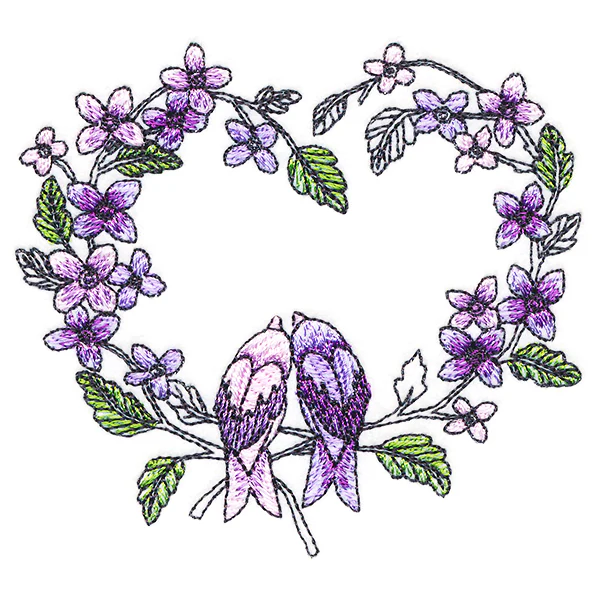Smitten Lovebirds in Bloom - Image 4