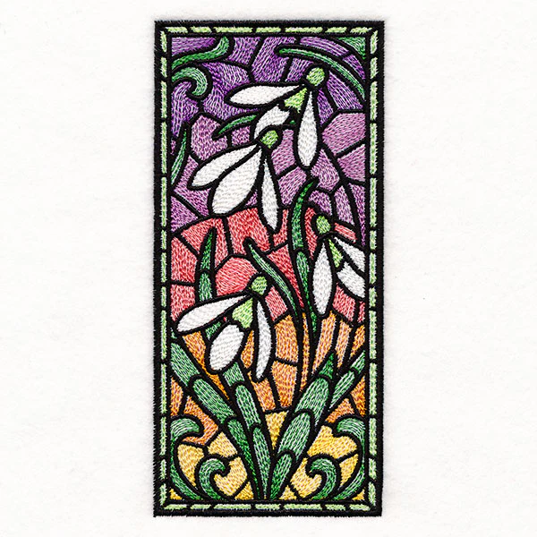Snowdrops Stained Glass Panel - Image 7