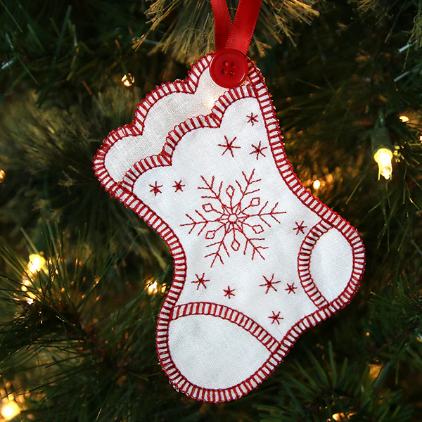 Snowflake Stocking (In-the-Hoop) - Image 4