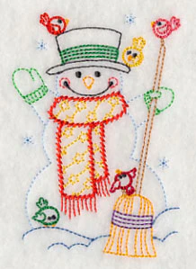 Snowman and Birds (Vintage) - Image 2