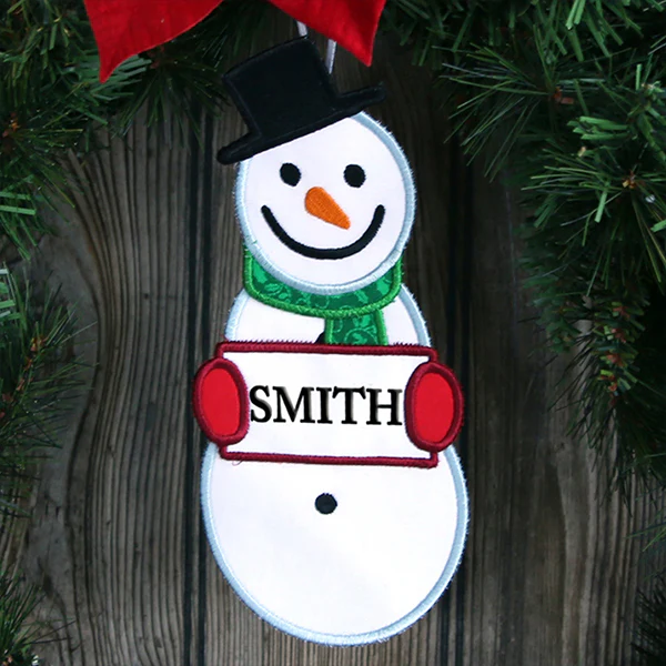 Snowman Door Hanger (In-the-Hoop) - Image 4