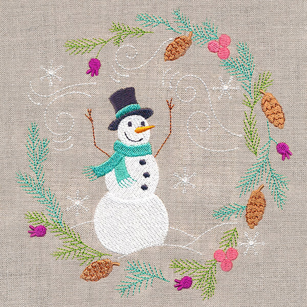 Snowman in Winter Botanicals 1 - Image 3
