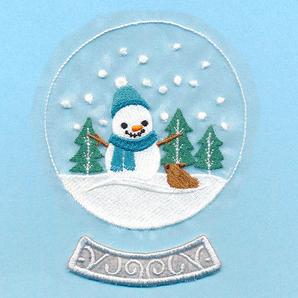 Snowman Scene Snowglobe (Organza) - Image 5