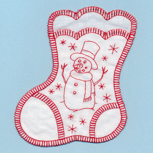 Snowman Stocking (In-the-Hoop) - Image 2