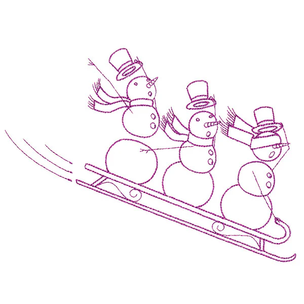 Snowmen Adventures - Sledding - Image 4