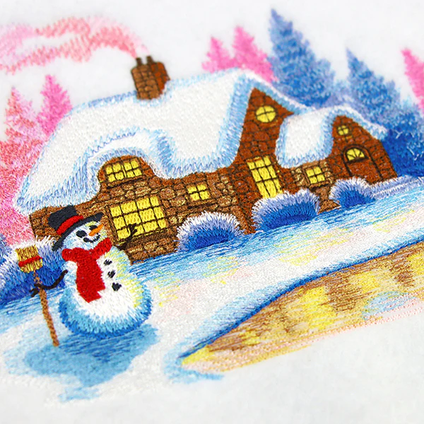Snowy Serenity Cottage Scene - Image 8