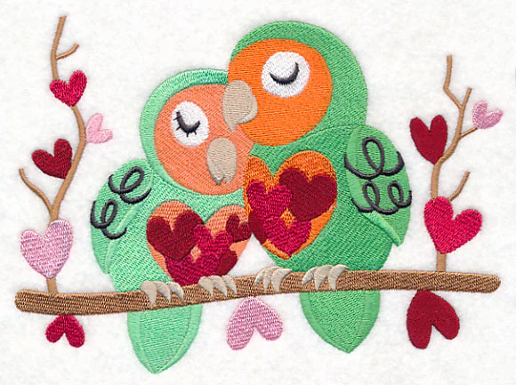 Snuggling Bird Couple - Image 2