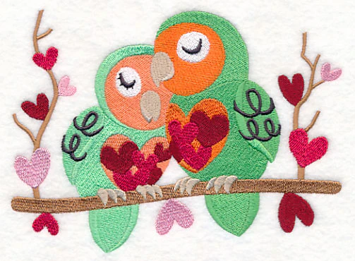 Snuggling Bird Couple - Image 3