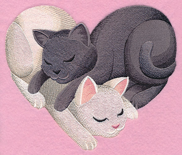Snuggling Cats Heart - Image 5