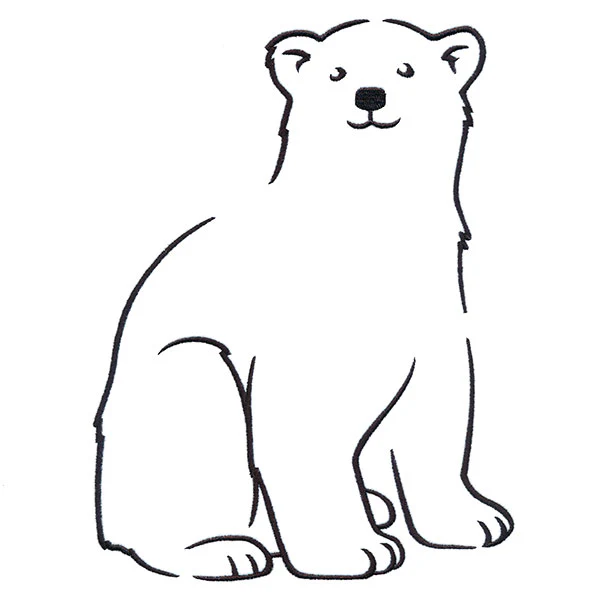 Snuggly Winter Polar Bear