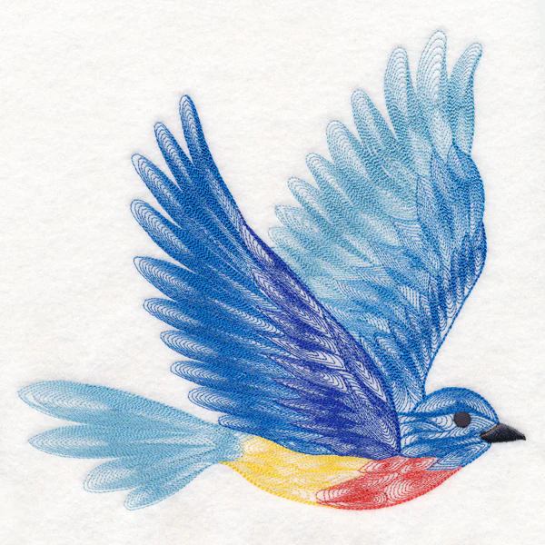 Soft Spirals Bluebird - Image 4