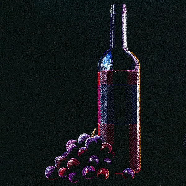 Sommelier's Delight Wine Bottle & Grapes - Image 3