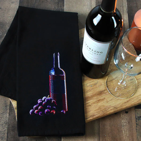 Sommelier's Delight Wine Bottle & Grapes - Image 4